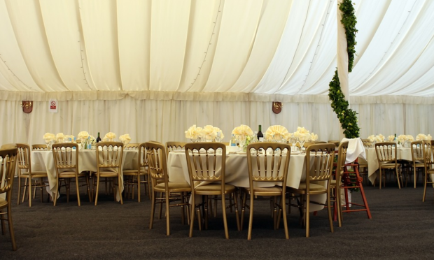 tables and chairs for wedding